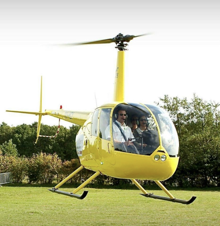 Klanten Bodyreset in een helikopter